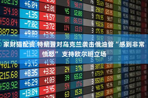 家财猫配资 特朗普对乌克兰袭击俄油管“感到非常愤怒” 支持欧尔班立场