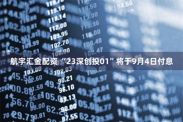 航宇汇金配资 “23深创投01”将于9月4日付息
